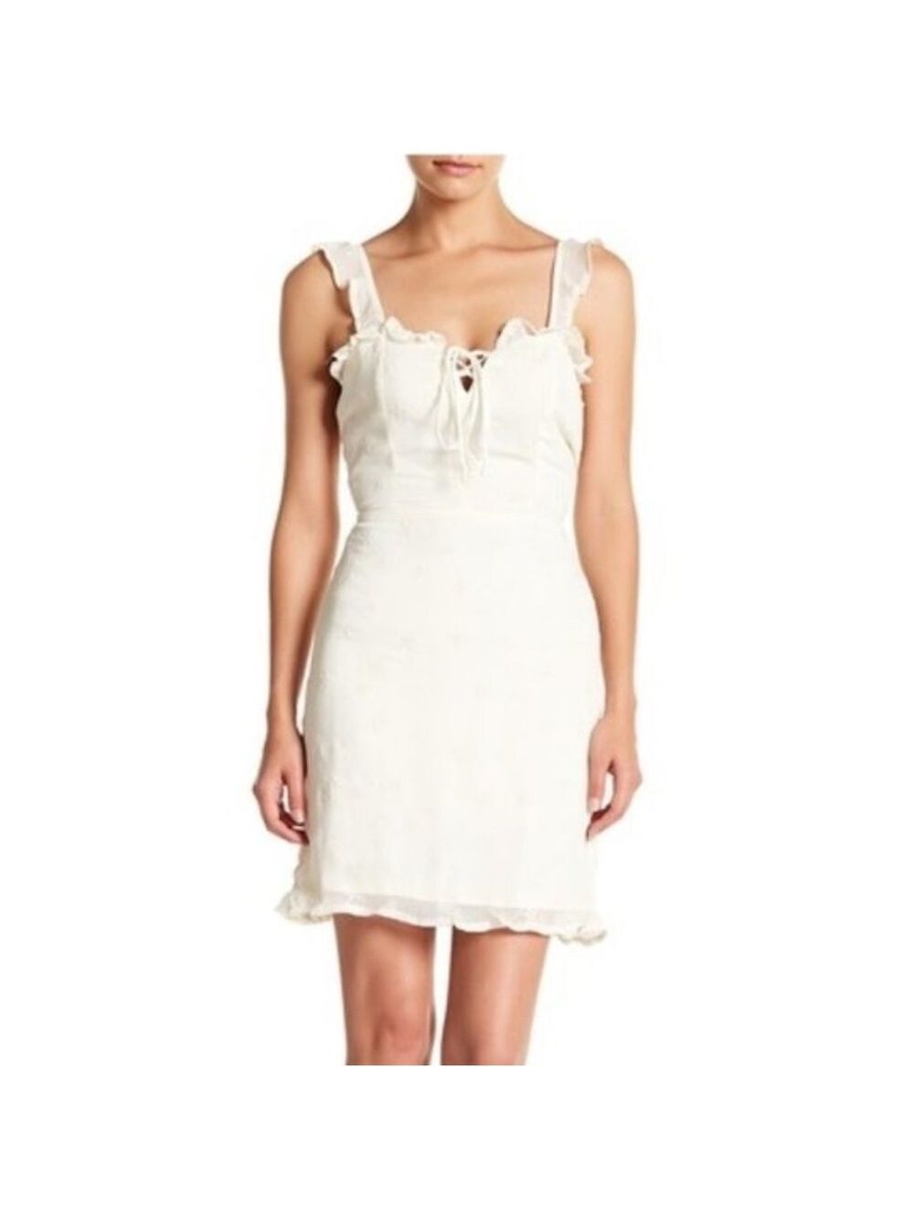 4SI3NNA Dee Elly Embroidered Star Ruffle Dress